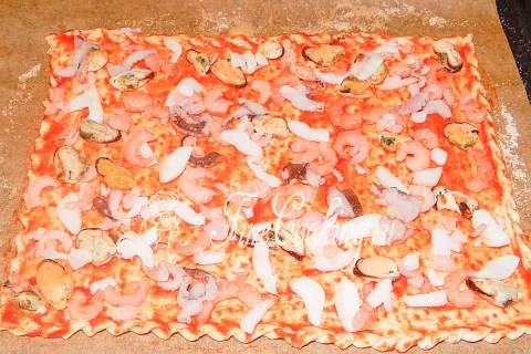 Пицца с морепродуктами. Шаг 4