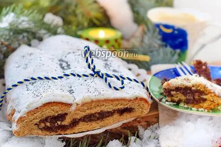 Фото рецепта Рождественский Штоллен с маком