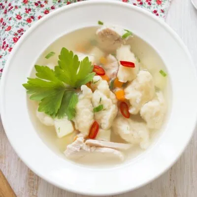 Куриный суп с картофелем и галушками - рецепт с фото