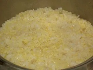 варёные рис с пшеном
