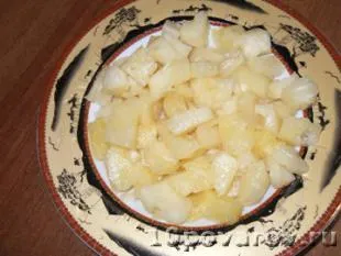 салат ананас курица сыр сухарики