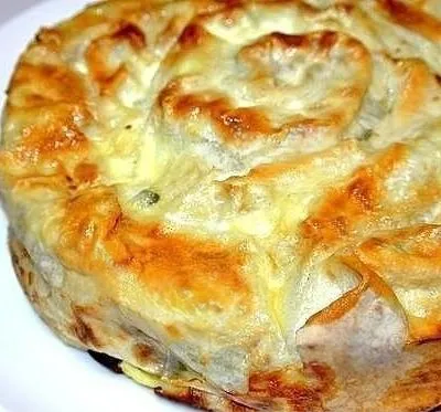 Пирог из лаваша с фаршем и сыром - рецепт с фото