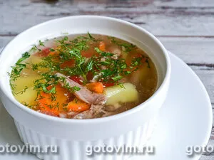 Суп с кроликом и овощами