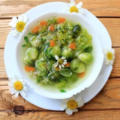 Диетический суп Минестроне с брюссельской капустой - рецепт с фото