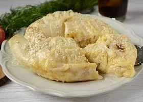 Сырный пирог из лаваша с твердым сыром
