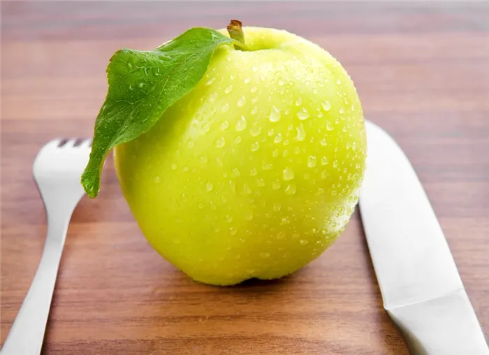 Роль яблок в питании