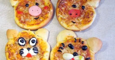 Забавная детская мини пицца для детей