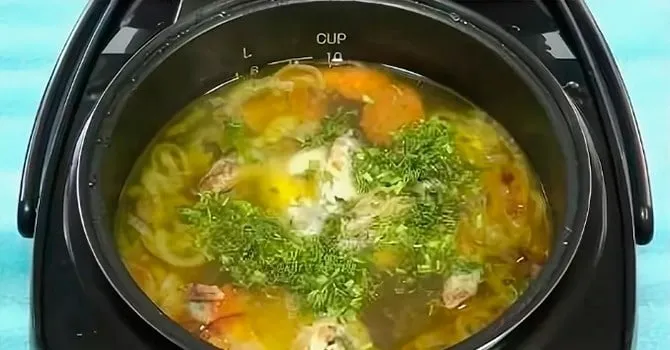Приготовим куриный суп с вермишелью в мультиварке