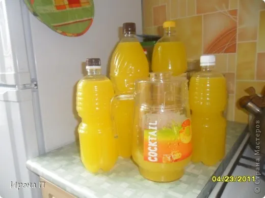  7 литров апельсинового сока из 4 апельсинов, о как!