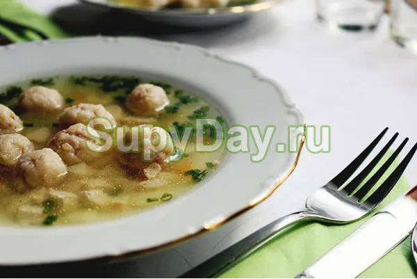Классический рецепт супа с фрикадельками из куриного фарша
