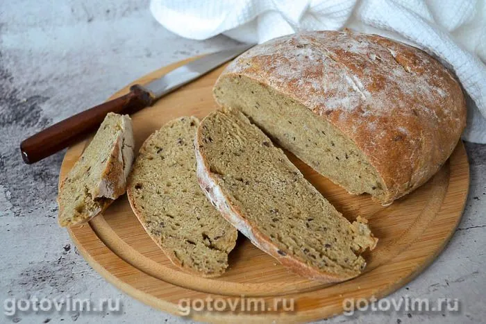 Пшенично-ржаной хлеб на сыворотке. Фотография рецепта