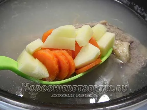 Картофель и морковь в суп