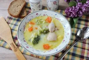 Сырный суп с брокколи и курицей - фото шаг 9