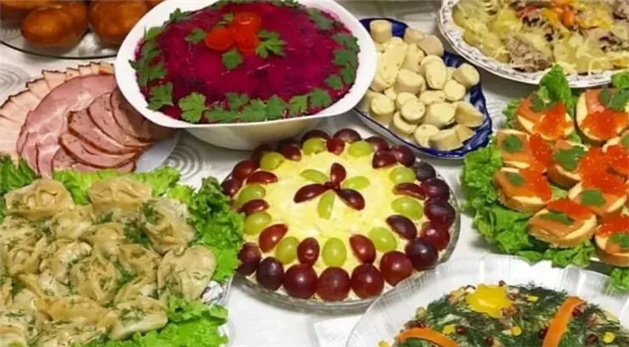 Новогодние салаты — простые но оригинальные рецепты