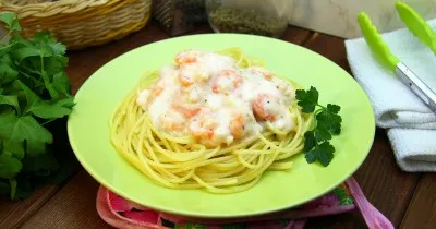 Соус с креветками для спагетти