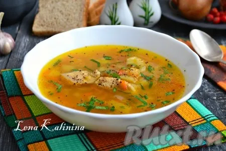 Гороховый суп с курицей в мультиварке