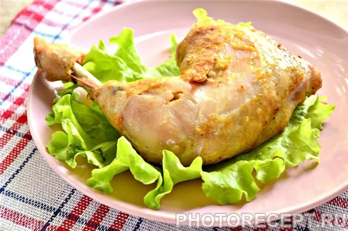 Фото рецепта - Куриные окорочка с чесноком в фольге - шаг 8