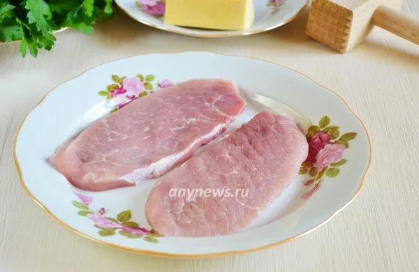 рулетики из свинины с сыром в духовке- ингредиенты