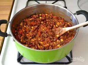Макароны с фасолью в томатном соусе - фото шаг 5
