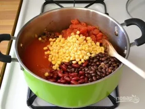 Макароны с фасолью в томатном соусе - фото шаг 4