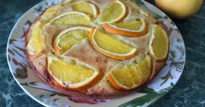 Пирог с апельсиновыми дольками
