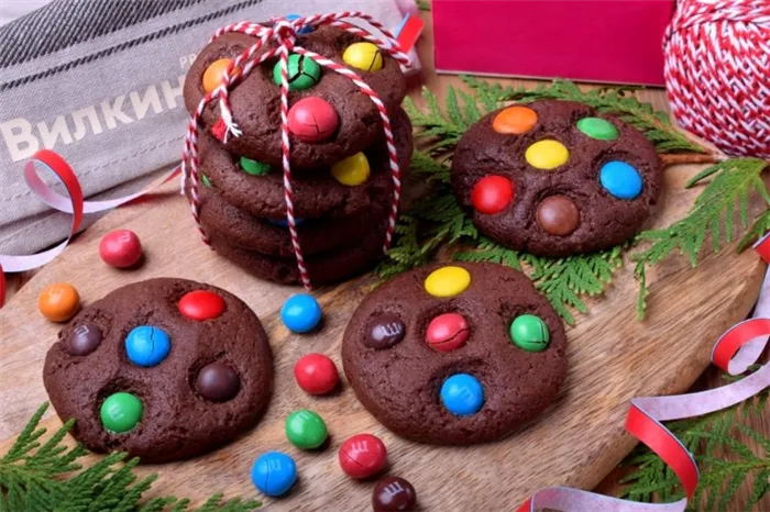Шоколадное печенье с M&M’s
