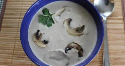 Грибной суп пюре из шампиньонов со сливками