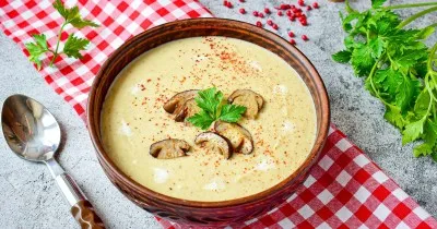 Грибной суп пюре из белых грибов со сливками