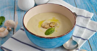 Суп пюре из шампиньонов с картофелем в блендере