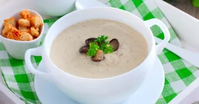 Суп-пюре грибной со сливками