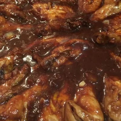 Фото рецепта - Крылышки «Барбекю» в маринаде на сковороде - шаг 8
