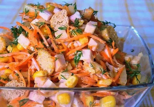 Салат из морской капусты с яйцом и кукурузой рецепт приготовления с фото