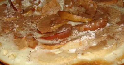 Творожно яблочный пирог