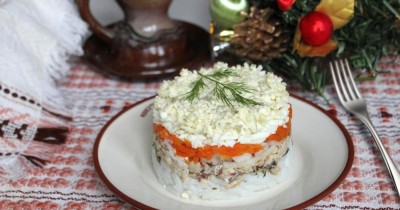 Салат мимоза классический с рисом