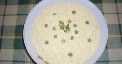 Вкусный салат Мимоза нежная с картошкой и сардинами