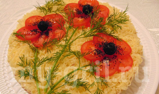 салат красные маки рецепт с фото пошагово