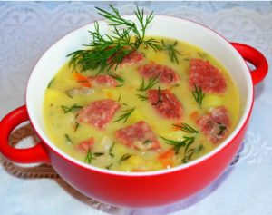 Сырный суп по-деревенски