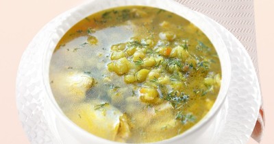 Суп из индейки с зеленым горошком
