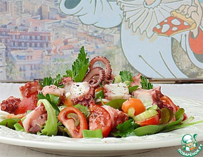 Рецепт: Салат с осьминогом по-сицилийски