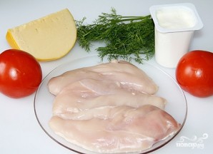 Отбивные из куриного филе в духовке с помидорами - фото шаг 1