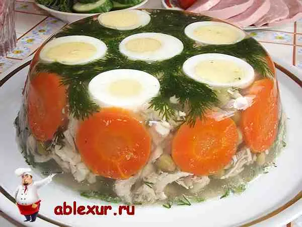 Заливное из куриной грудки