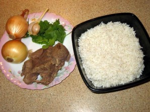Каша рисовая с говядиной - фото шаг 1