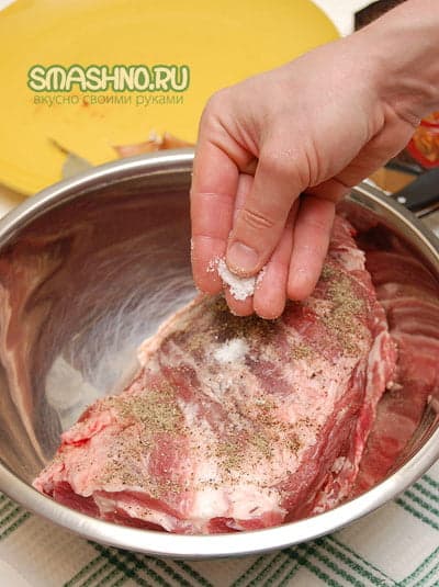 Подготовка мяса к запеканию