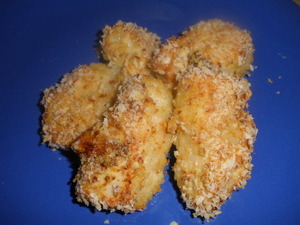 Кусочки курицы в горчичном соусе и хрустящей панировке из пармезана