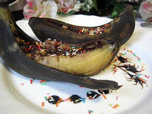Бананы запеченные с шоколадом и кайенским перцем (Тест-драйв)
