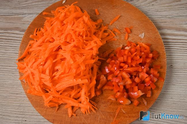 Морковка с болгарским перцем