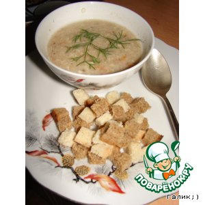 Рецепт: Сливочный суп-пюре из грибов и цветной капусты