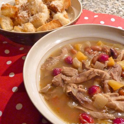 Суп из куриных окорочков с тыквой и фасолью - рецепт с фото