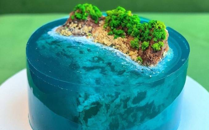 Торт остров с желе рецепт