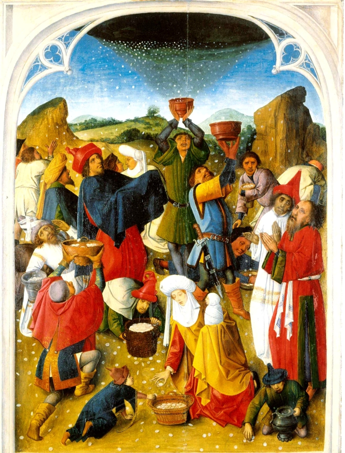 Сбор манны небесной. Анонимный автор. 1460–1470 гг.